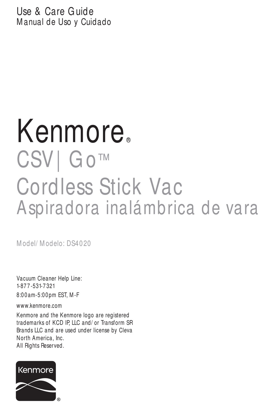 KENMORE CSV GO DS4020 USE & CARE MANUAL Pdf Download ManualsLib