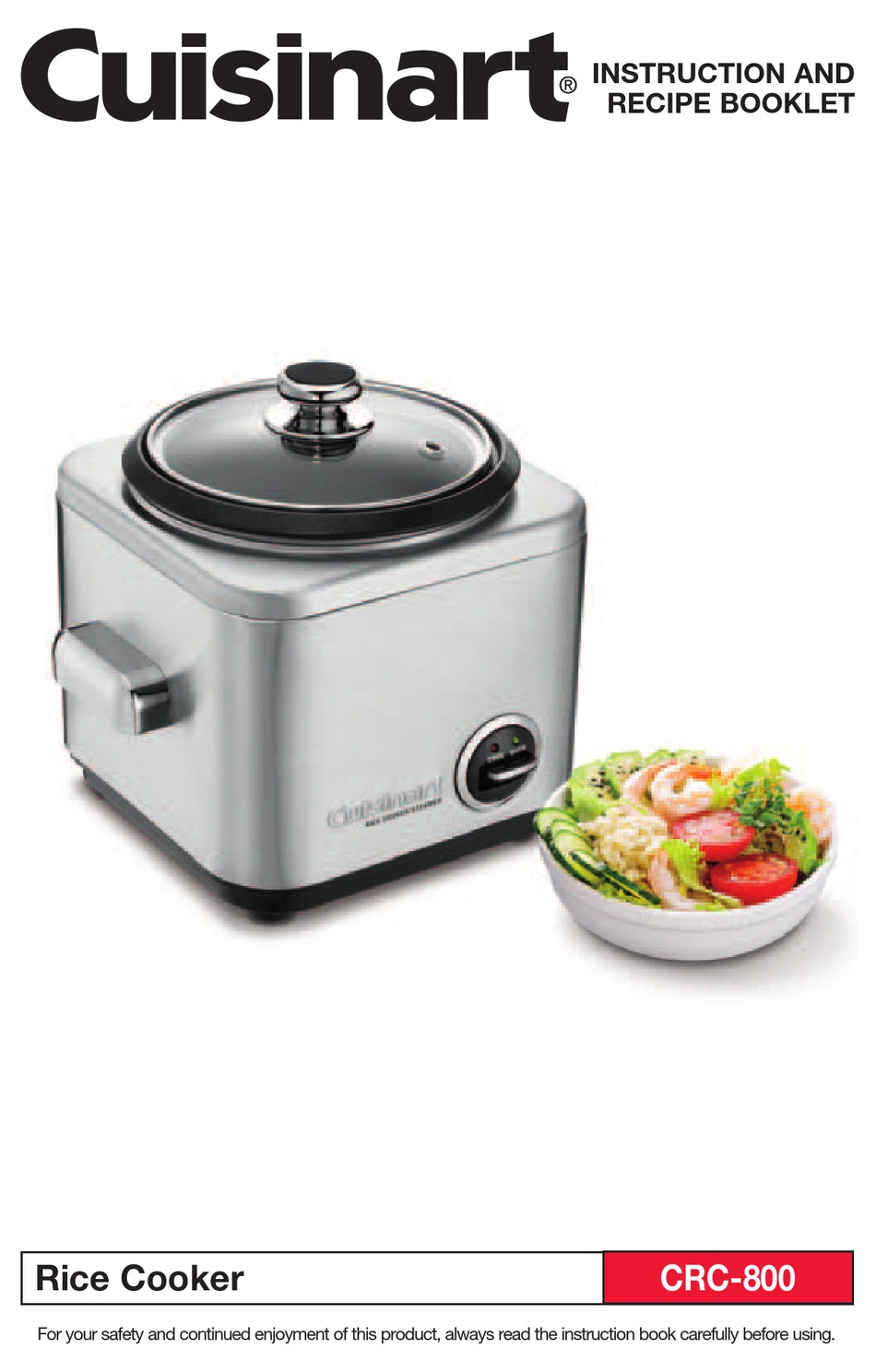 CUISINART CRC800 INSTRUCTION AND RECIPE BOOKLET Pdf Download ManualsLib