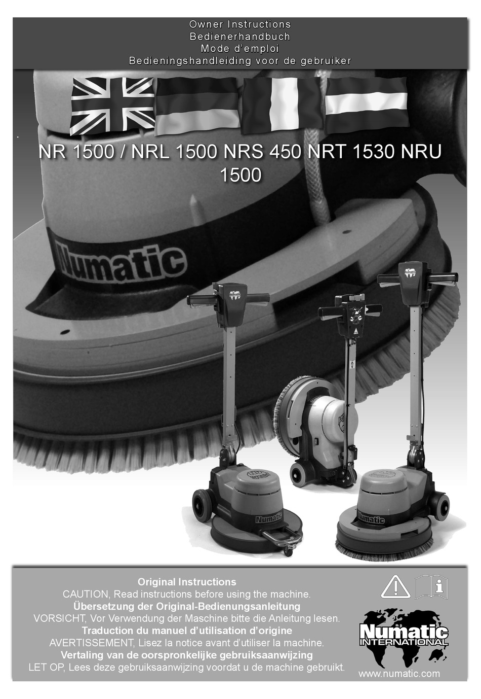 NUMATIC NR1500M OWNER'S INSTRUCTIONS MANUAL Pdf Download ManualsLib