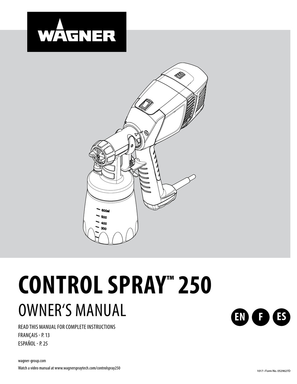 WAGNER CONTROL SPRAY 250 OWNER S MANUAL Pdf Download ManualsLib   Wagner Control Spray 250 