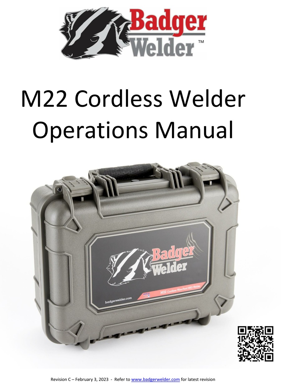 BADGER WELDER M22 OPERATION MANUAL Pdf Download ManualsLib