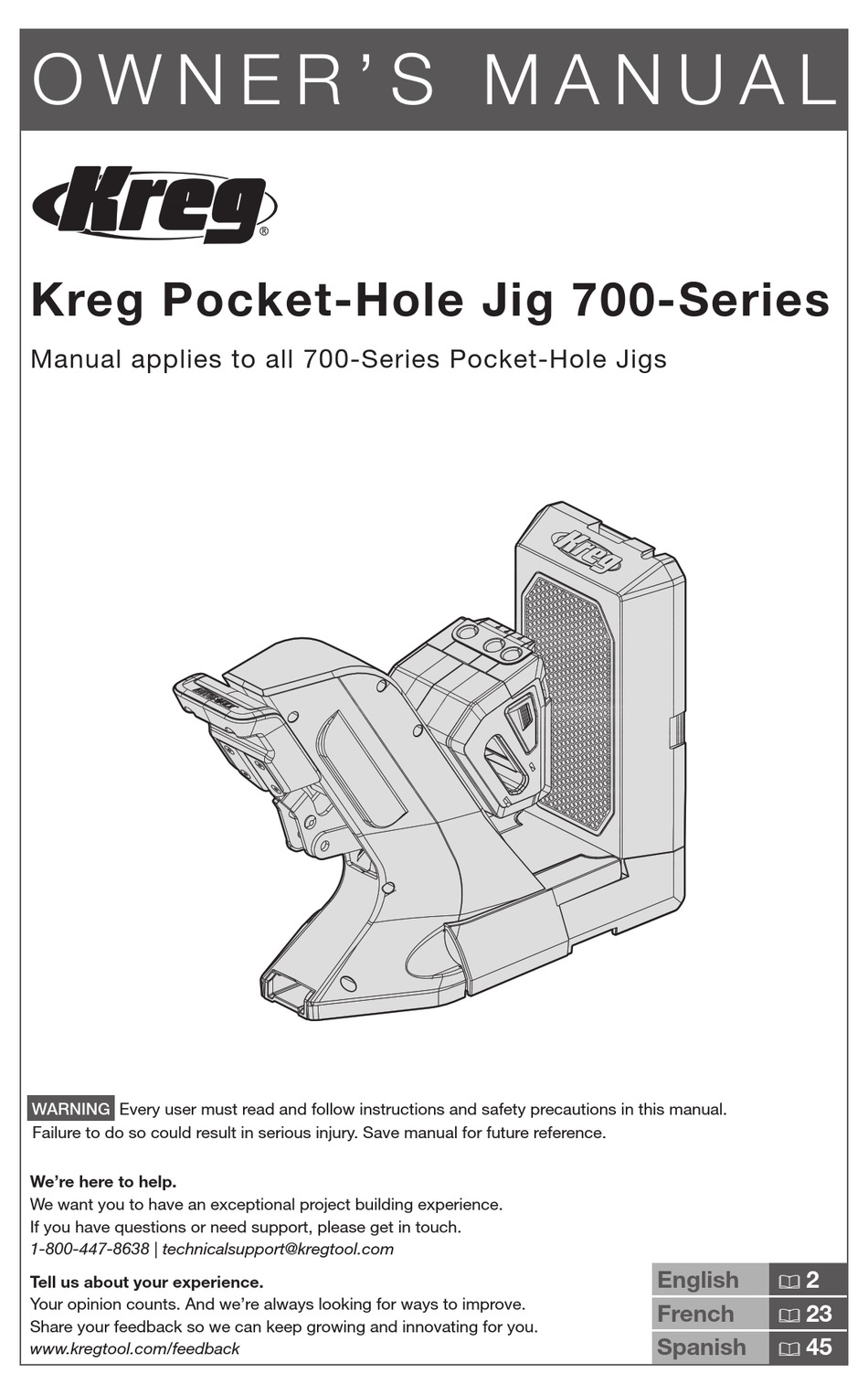 KREG 720PRO OWNER'S MANUAL Pdf Download ManualsLib