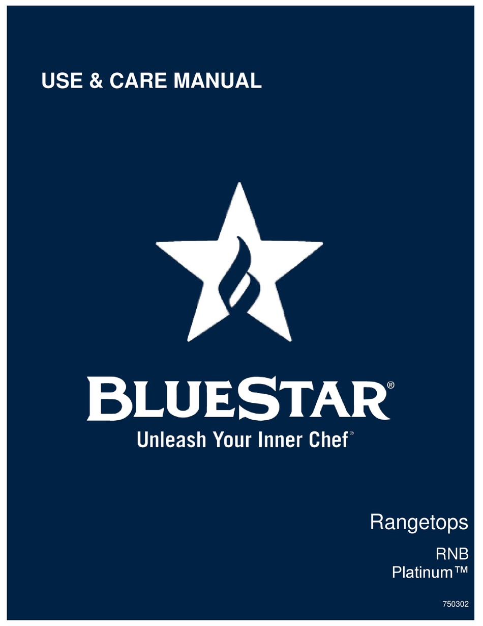 BLUESTAR PLATINUM RNB SERIES USE & CARE MANUAL Pdf Download | ManualsLib