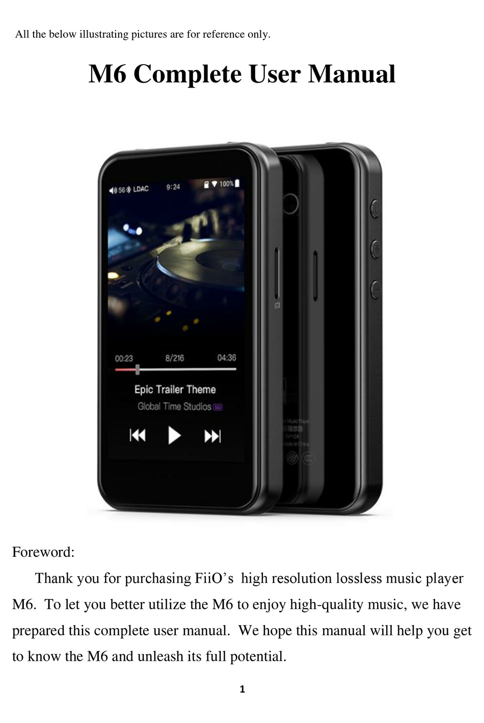 FIIO M6 COMPLETE USER'S MANUAL Pdf Download ManualsLib