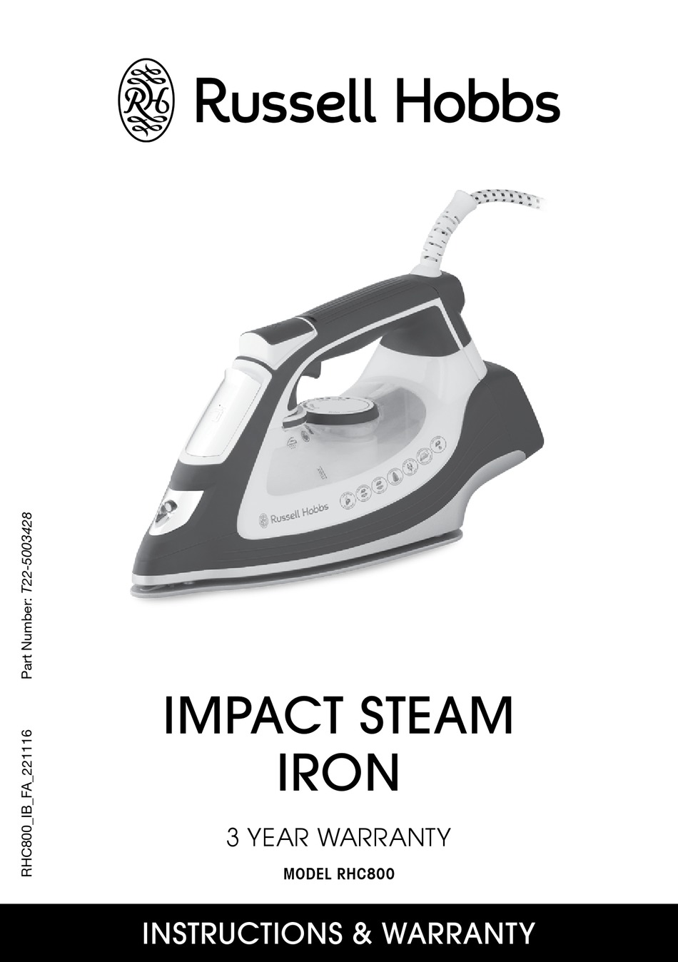 RUSSELL HOBBS RHC800 INSTRUCTIONS MANUAL Pdf Download ManualsLib