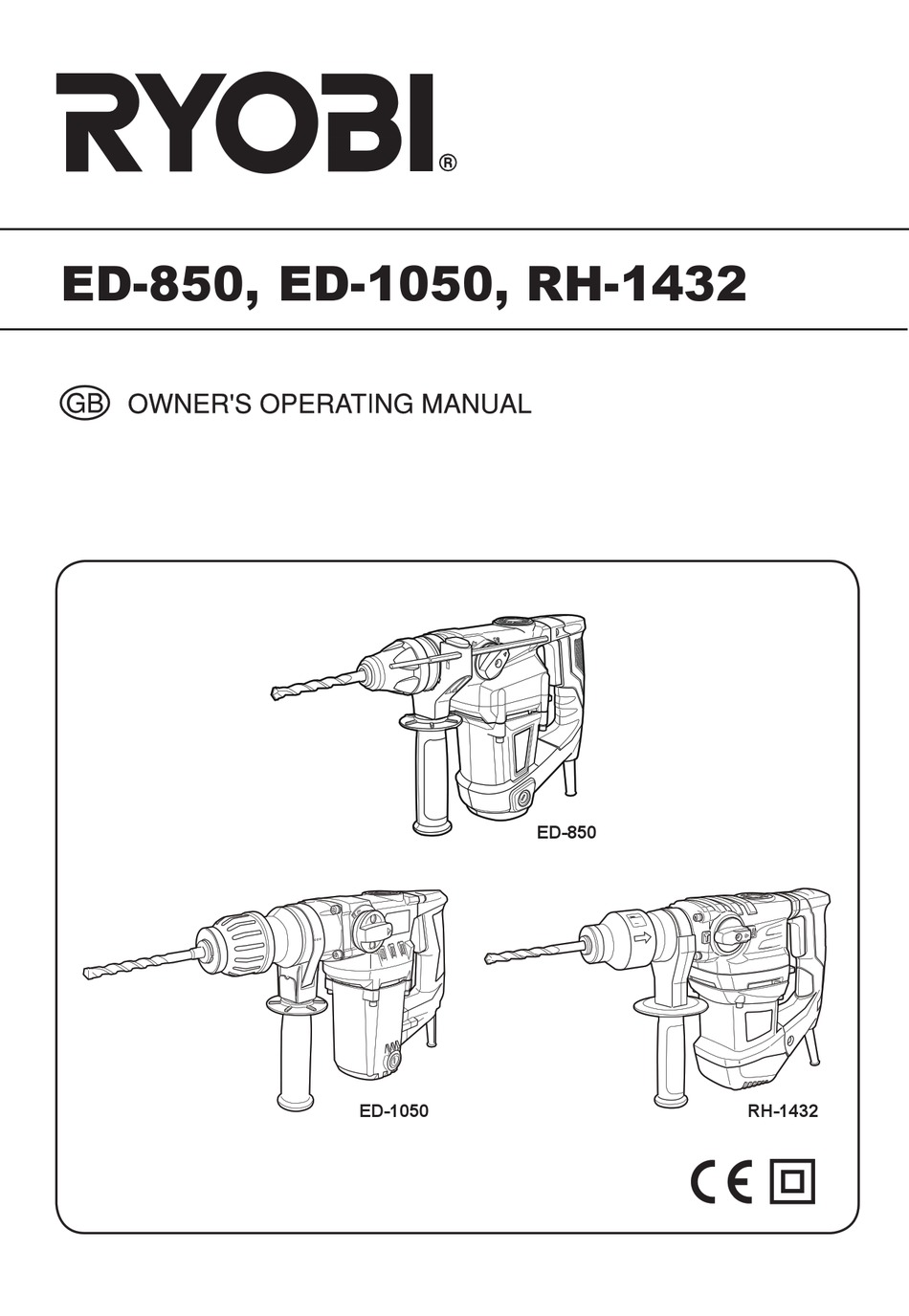 RYOBI ED850 OPERATING MANUAL Pdf Download ManualsLib