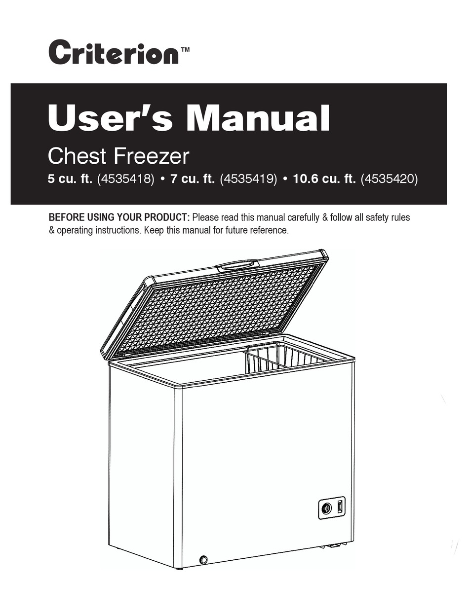 CRITERION 4535418 USER MANUAL Pdf Download ManualsLib