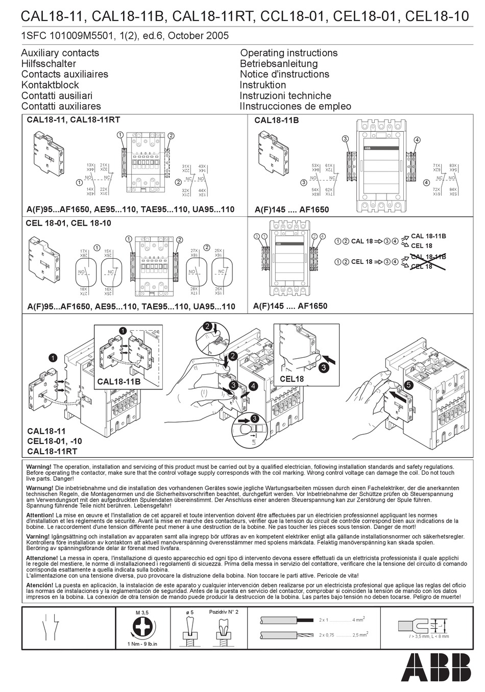 ABB CAL18-11 OPERATING INSTRUCTIONS Pdf Download | ManualsLib