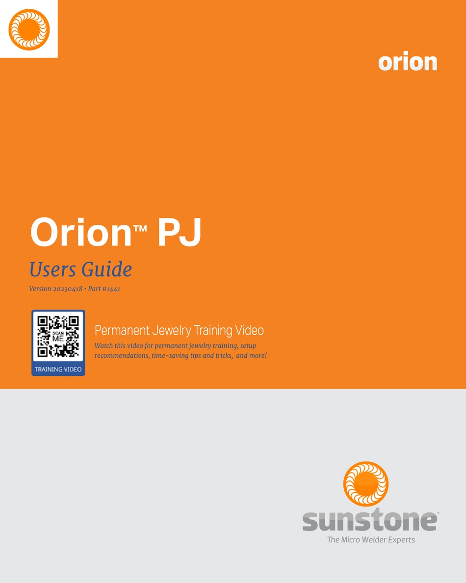 SUNSTONE ORION PJ USER MANUAL Pdf Download ManualsLib