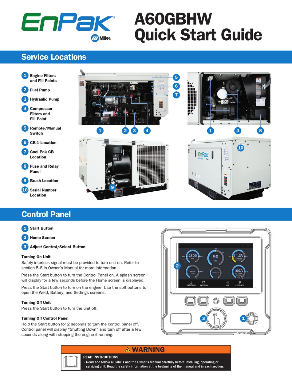 MILLER ENPAK A60GBHW QUICK START MANUAL Pdf Download ManualsLib