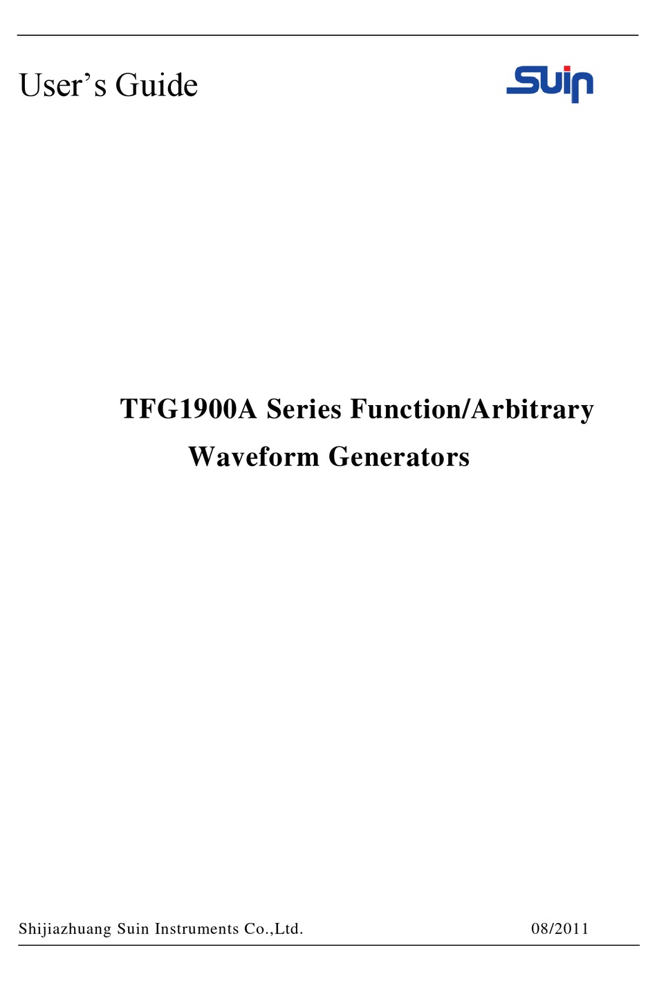 PEAKTECH TFG1900A SERIES USER MANUAL Pdf Download | ManualsLib