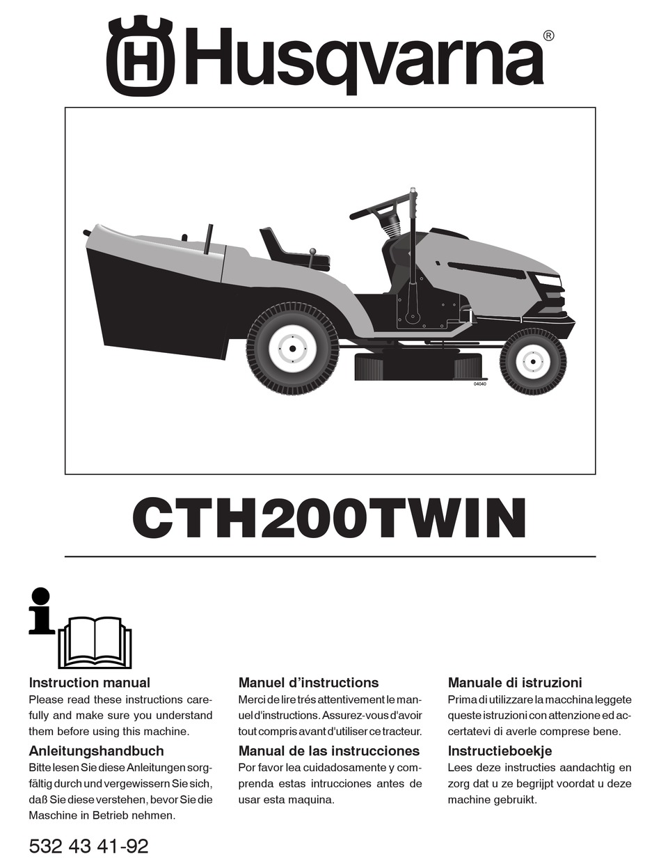 HUSQVARNA CTH200TWIN INSTRUCTION MANUAL Pdf Download ManualsLib
