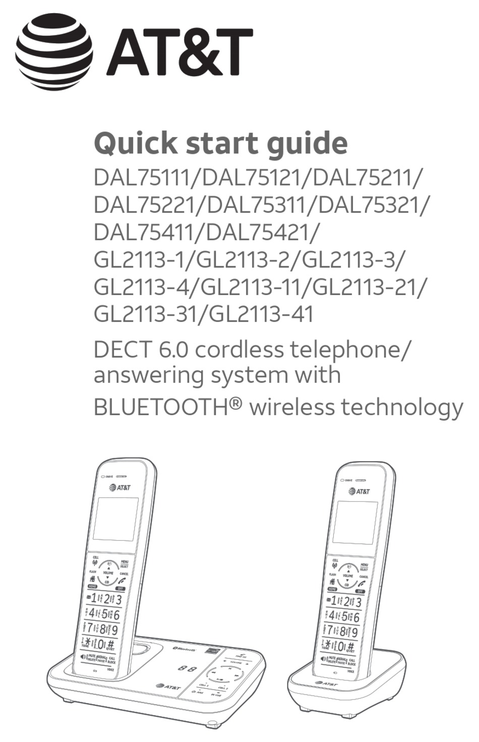 AT&T DAL75111 QUICK START MANUAL Pdf Download | ManualsLib