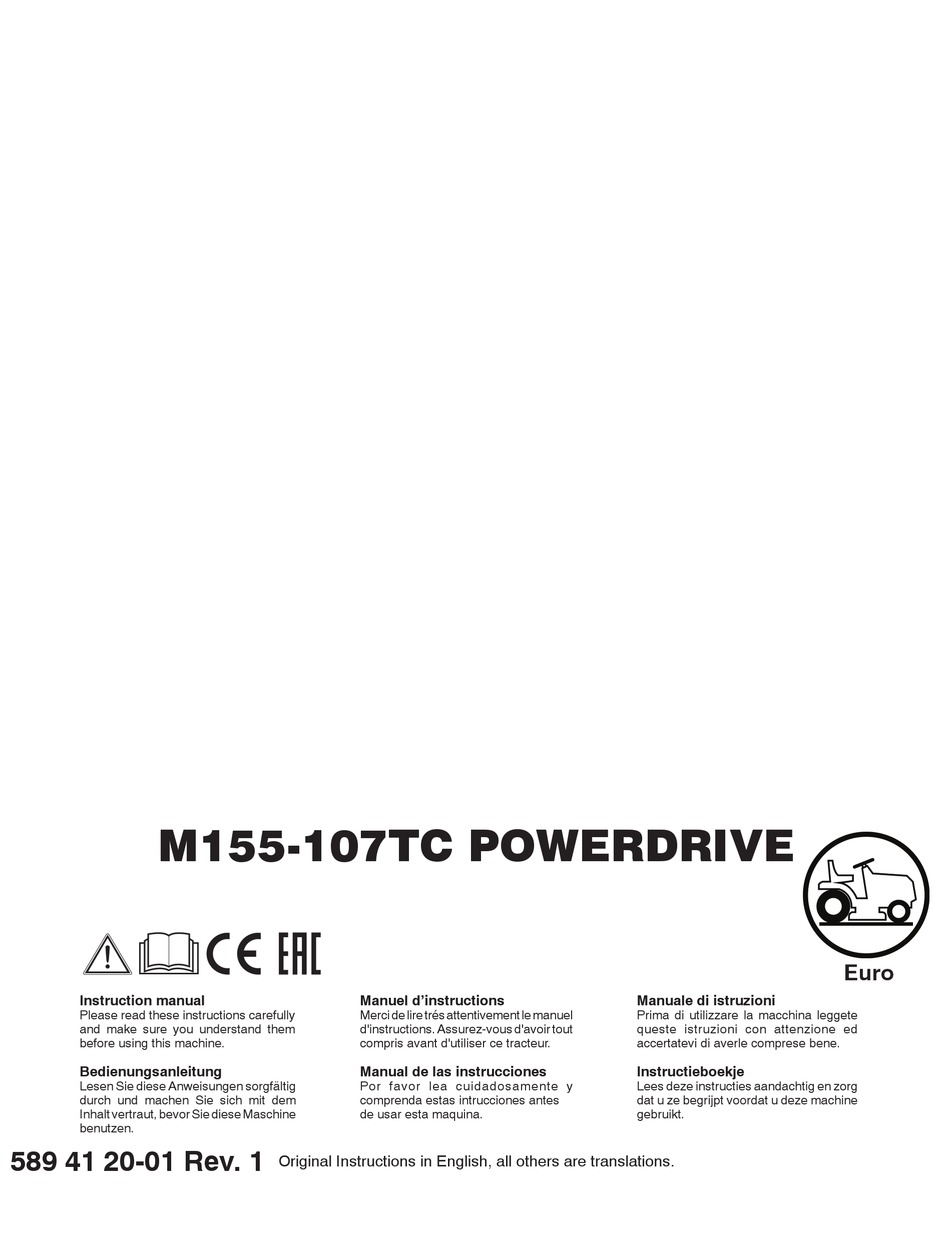 HUSQVARNA M155107TC INSTRUCTIONS MANUAL Pdf Download ManualsLib