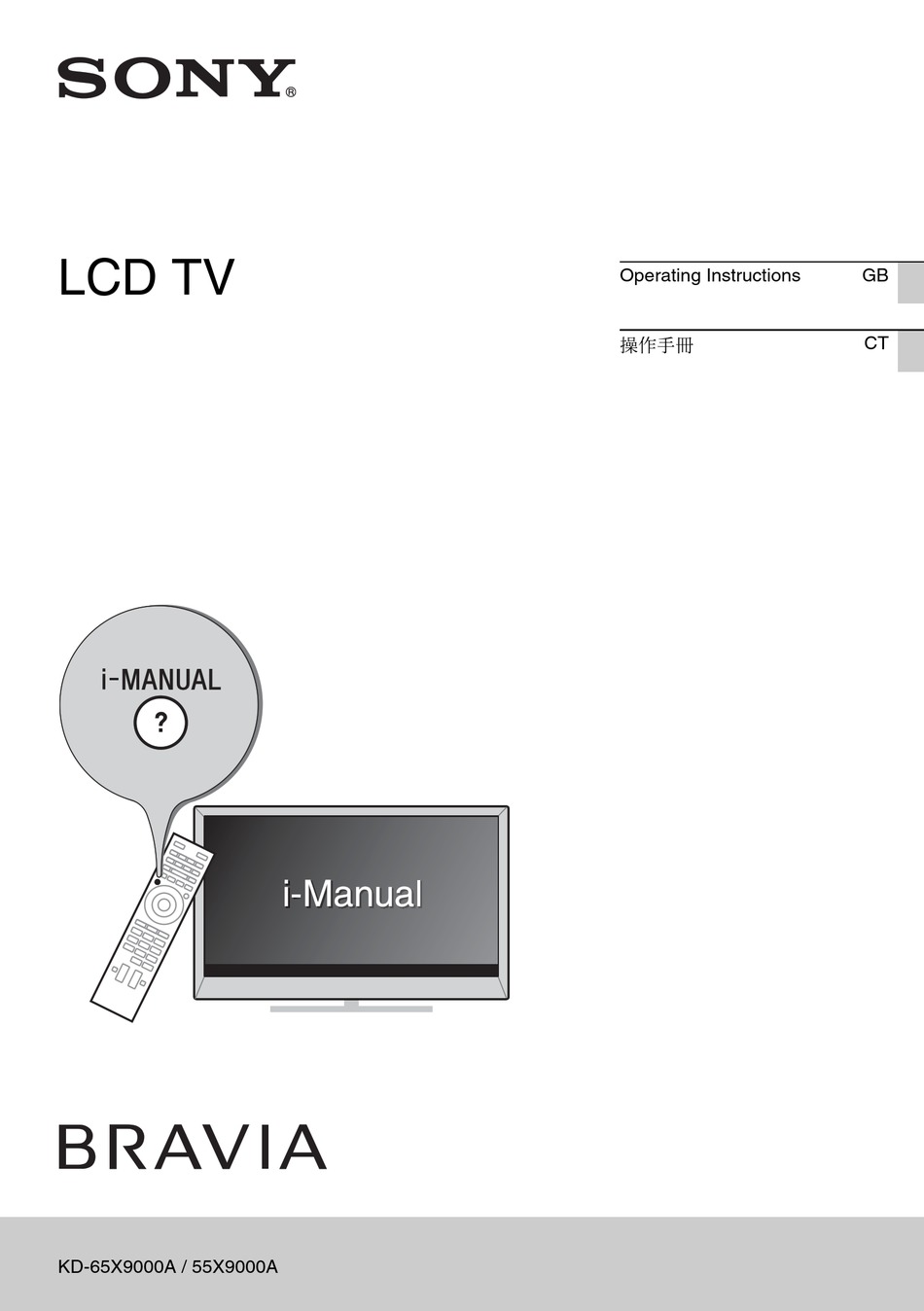 SONY BRAVIA KD65X9000A OPERATING INSTRUCTIONS MANUAL Pdf Download