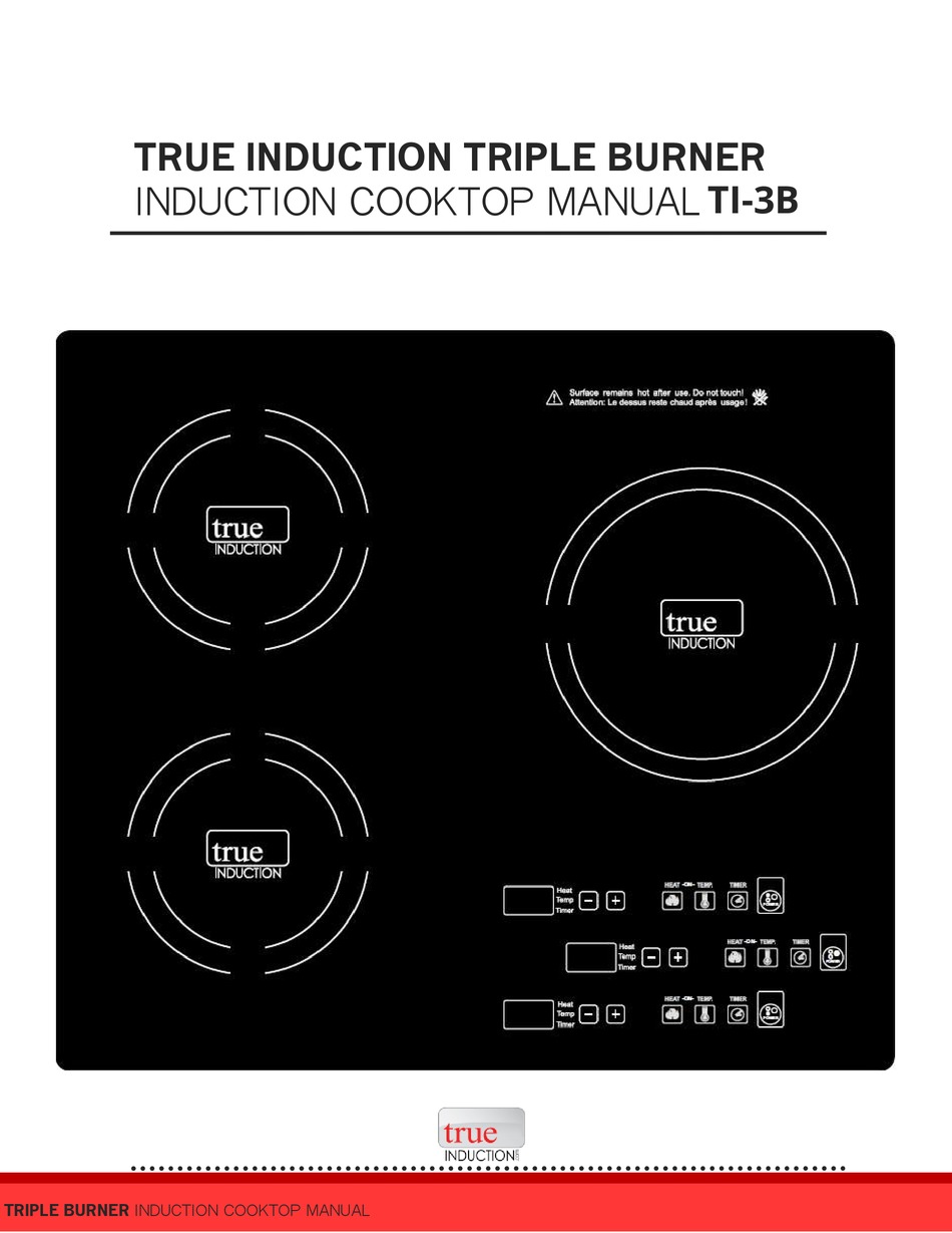 TRUE INDUCTION TI3B MANUAL Pdf Download ManualsLib