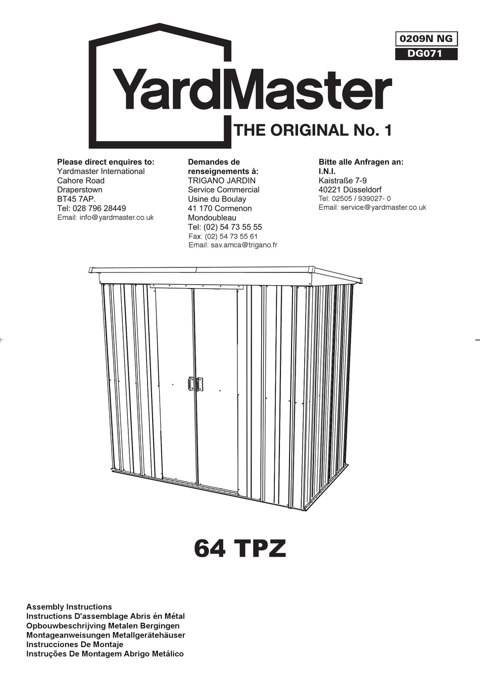 YARDMASTER 64 TPZ MANUAL Pdf Download | ManualsLib