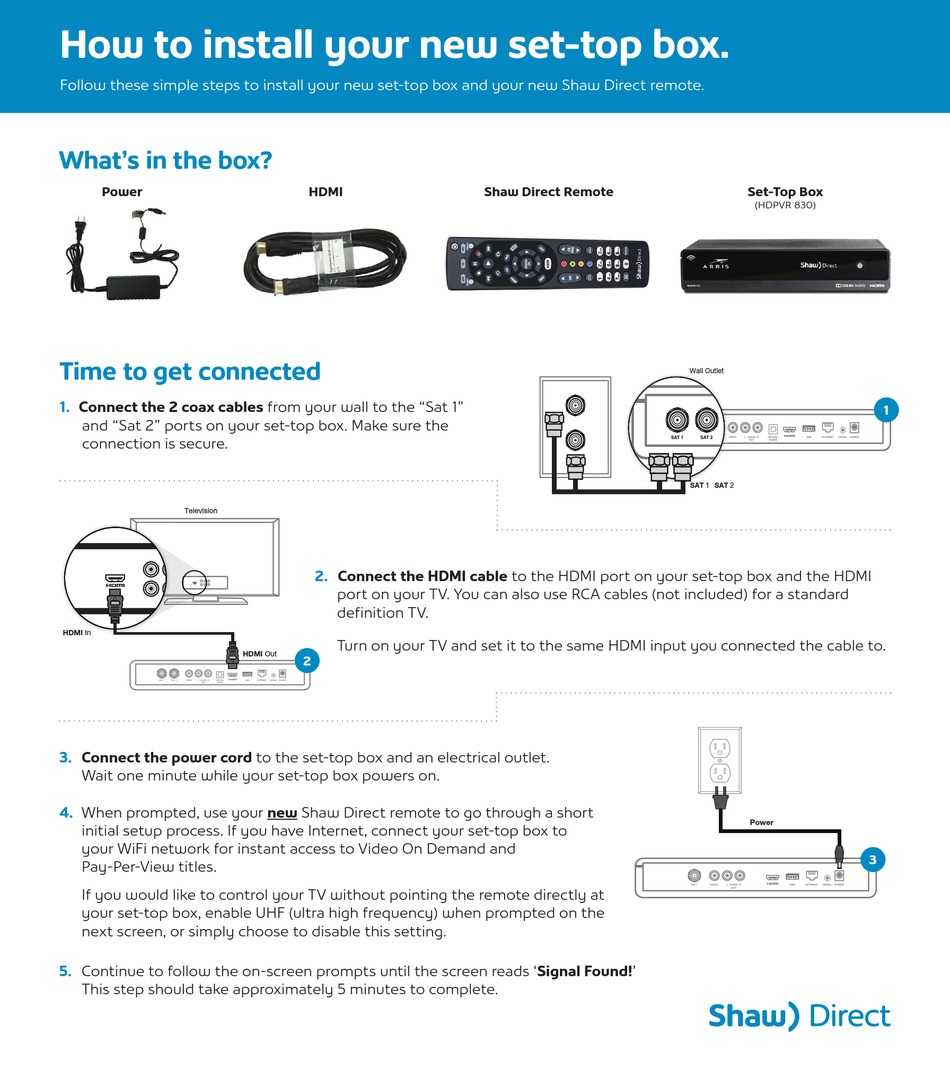 shaw-hdpvr-830-how-to-install-pdf-download-manualslib