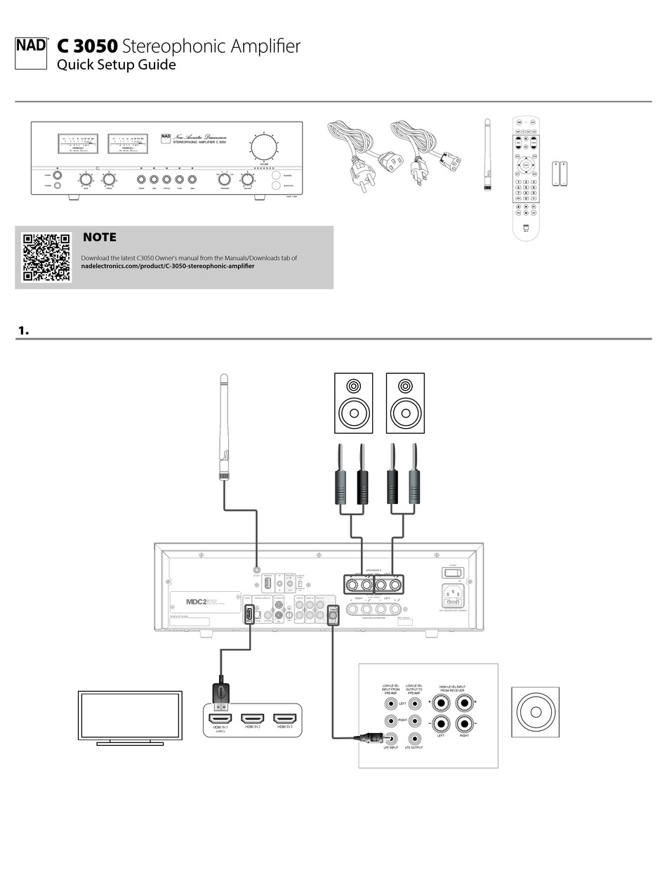 NAD C 3050 QUICK SETUP MANUAL Pdf Download | ManualsLib