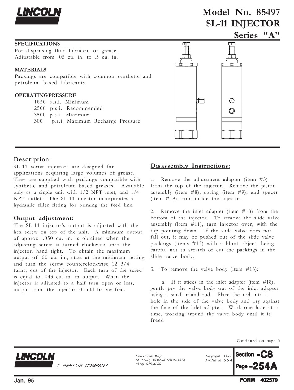 LINCOLN SL-11 SERIES INSTRUCTION MANUAL Pdf Download | ManualsLib