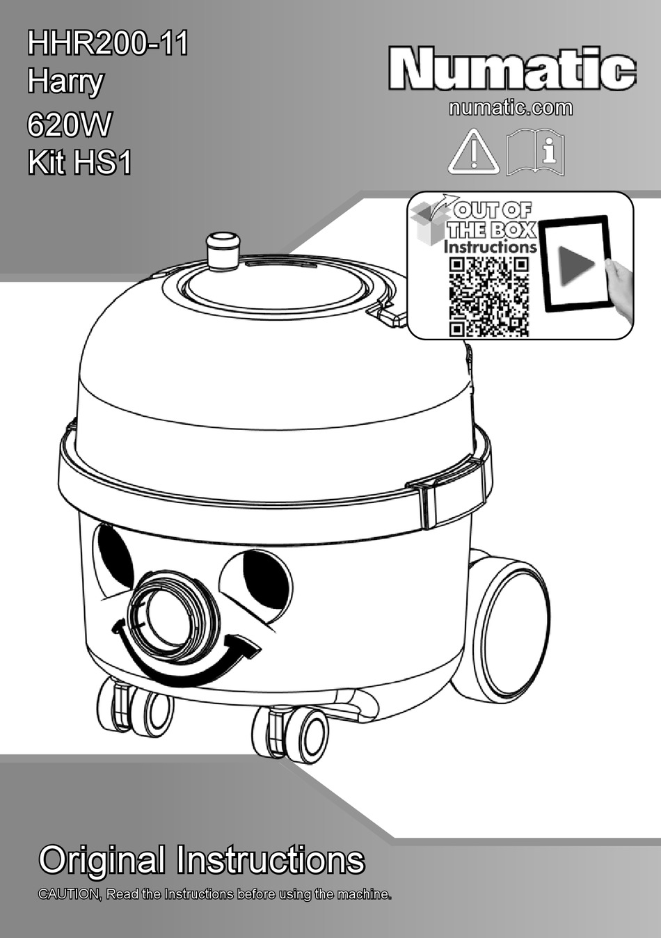 NUMATIC HHR20011 HARRY ORIGINAL INSTRUCTIONS MANUAL Pdf Download