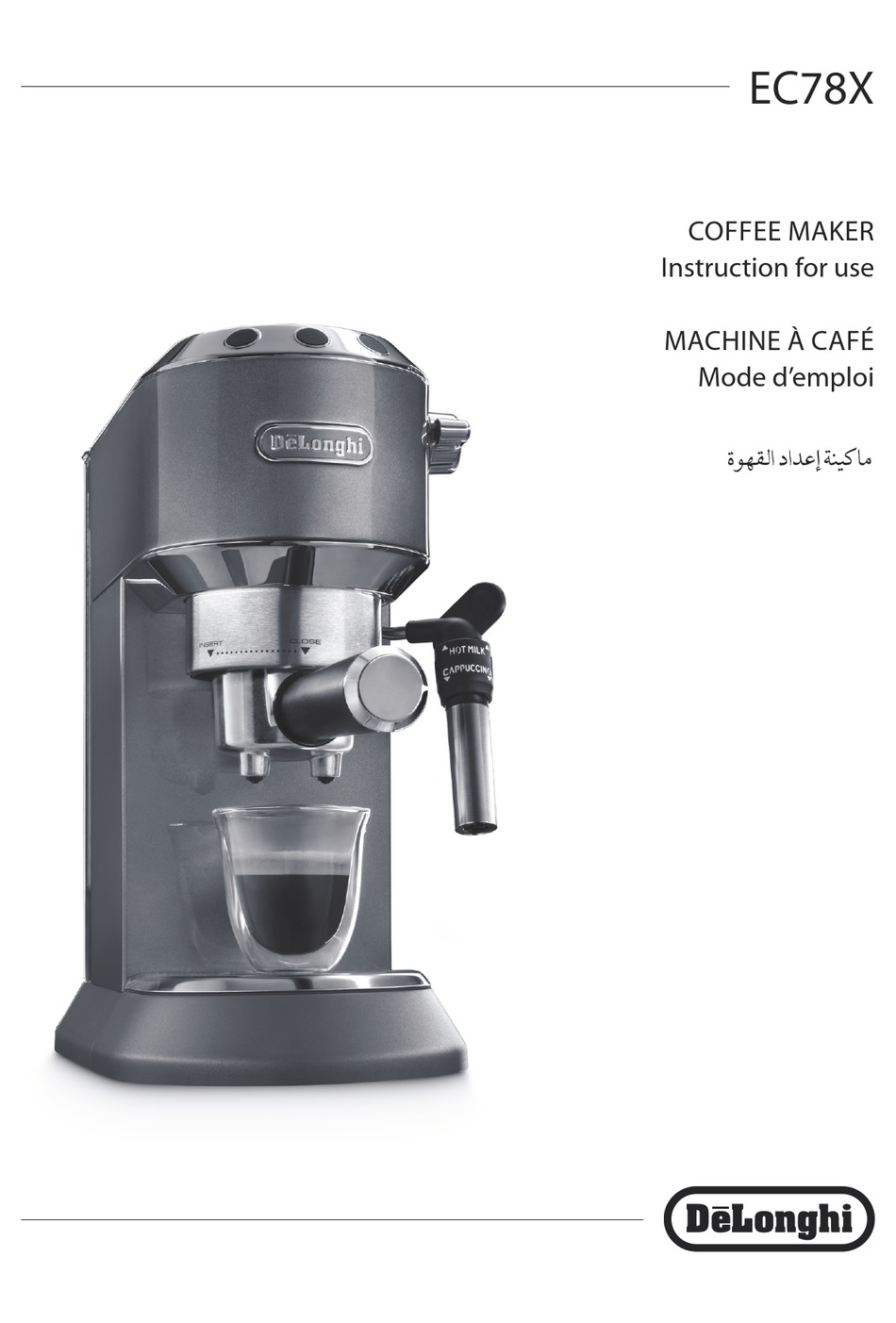 DELONGHI EC78X INSTRUCTIONS FOR USE MANUAL Pdf Download ManualsLib