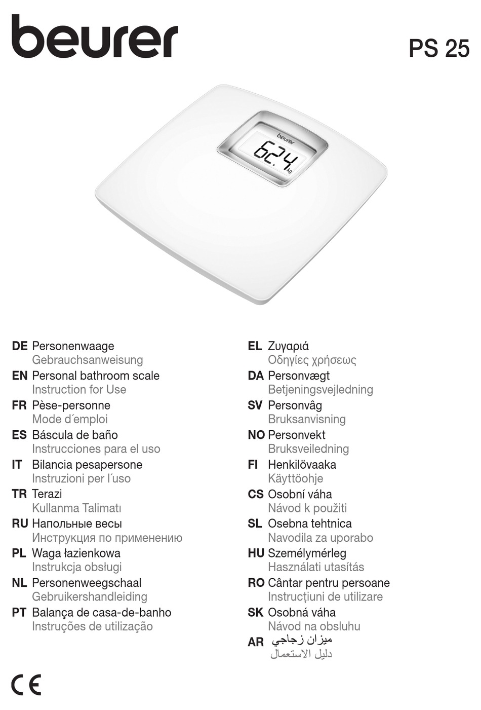 BEURER PS 25 INSTRUCTIONS FOR USE MANUAL Pdf Download ManualsLib