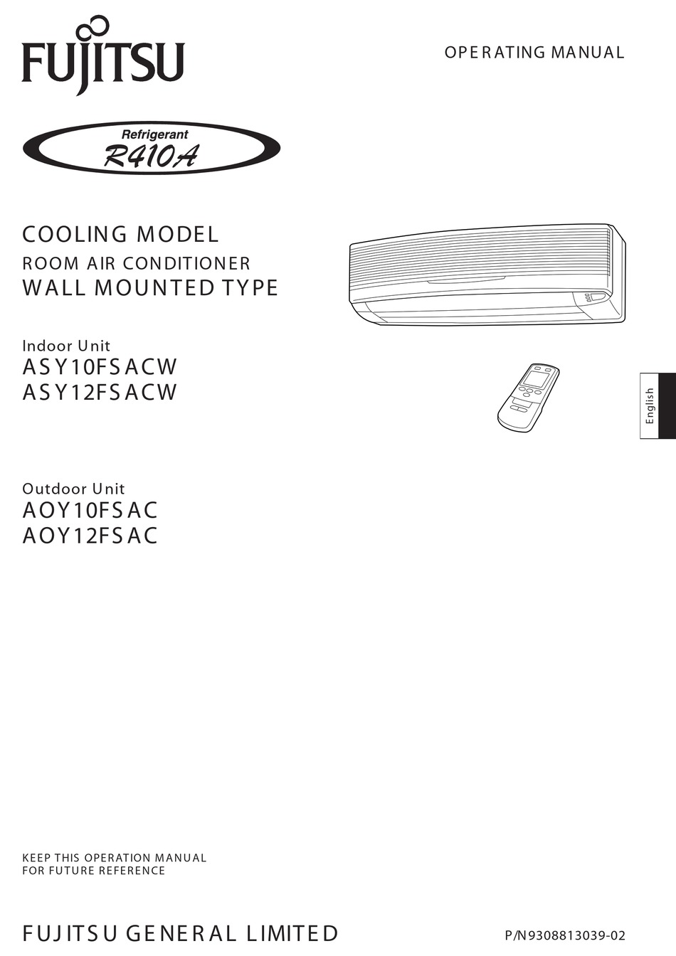 FUJITSU ASY12FSACW OPERATING MANUAL Pdf Download ManualsLib