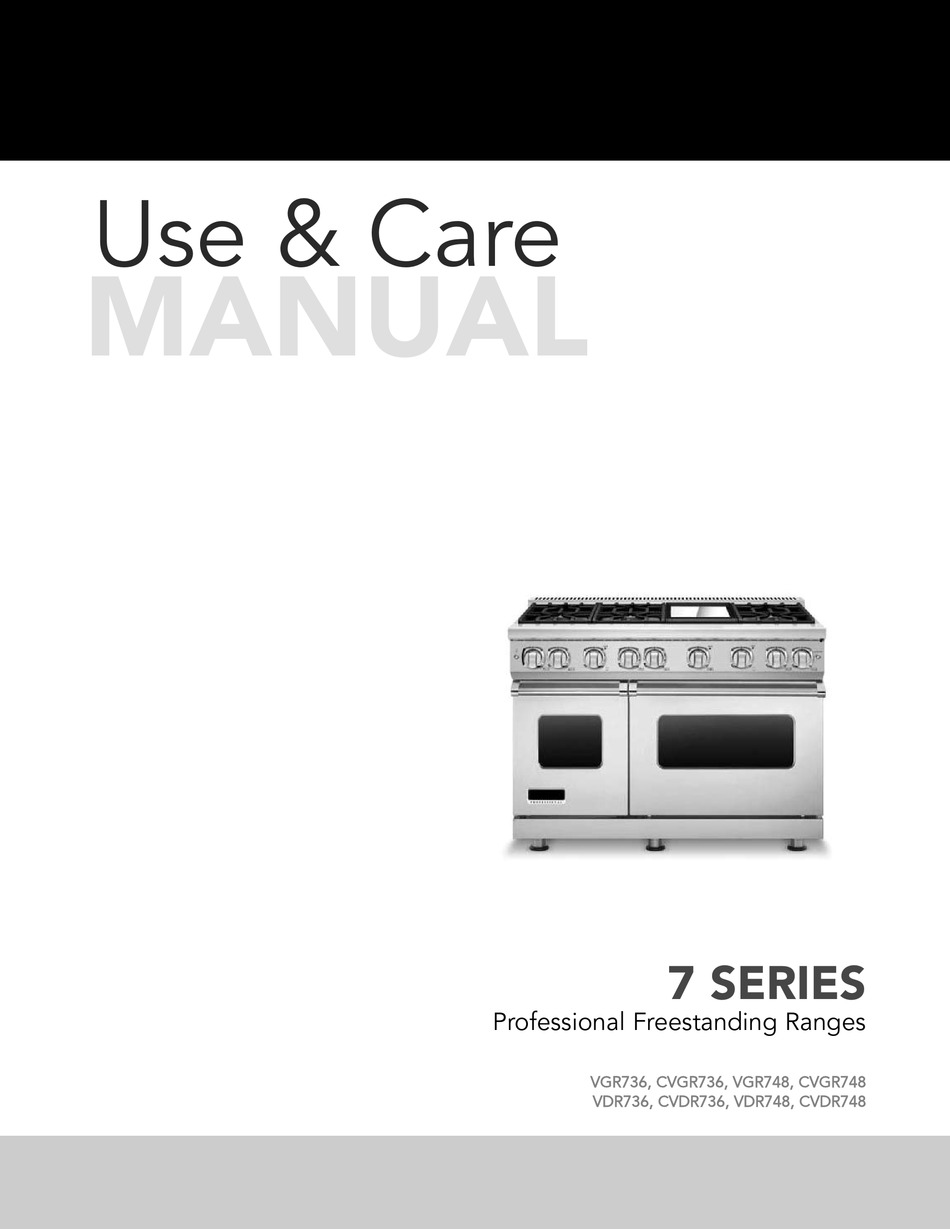 VIKING RANGE VGR736 USE & CARE MANUAL Pdf Download ManualsLib