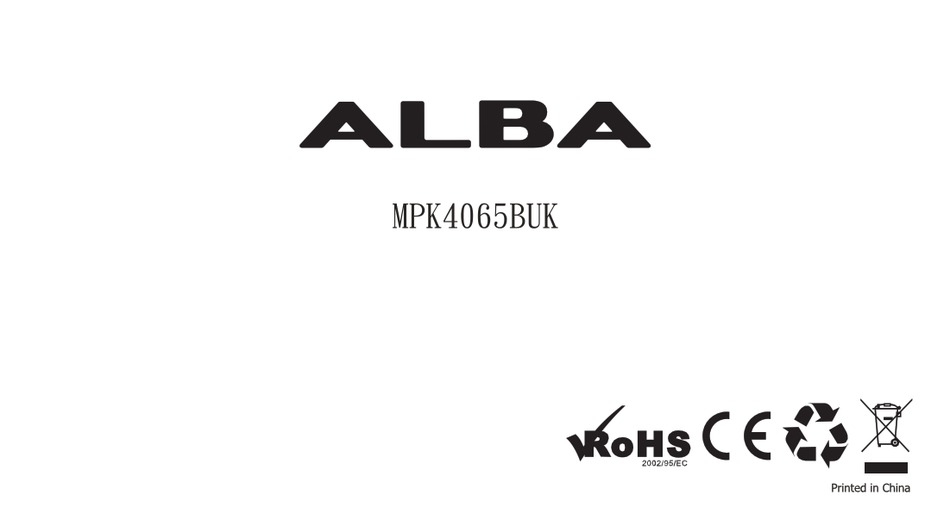 ALBA MPK4065BUK MANUAL Pdf Download ManualsLib