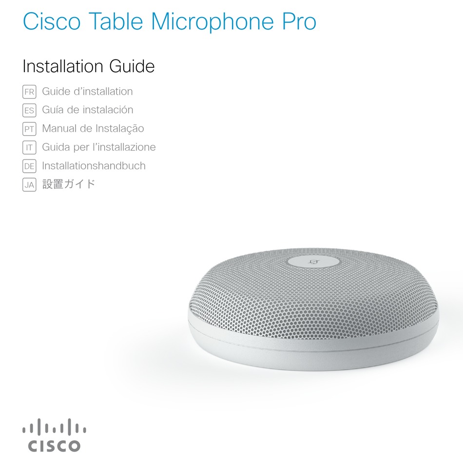 CISCO TABLE MICROPHONE PRO INSTALLATION MANUAL Pdf Download ManualsLib