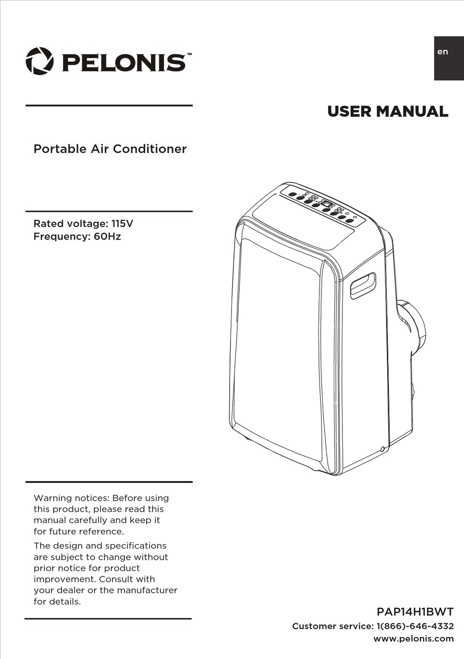 PELONIS PAP14H1BWT USER MANUAL Pdf Download | ManualsLib