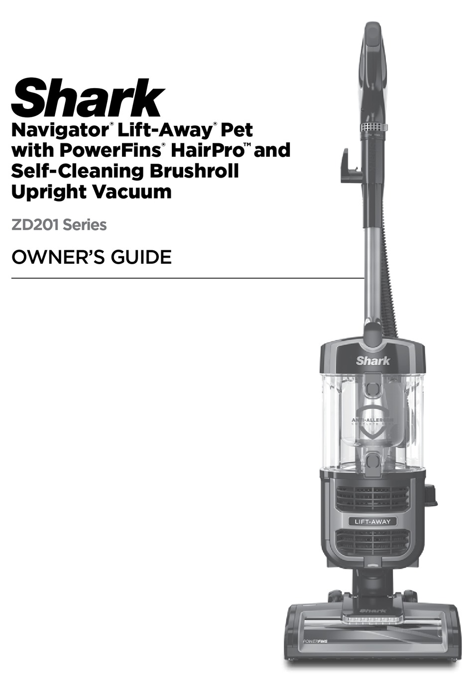 Shark Navigator Lift Away Zd Series Owner S Manual Pdf Download Manualslib