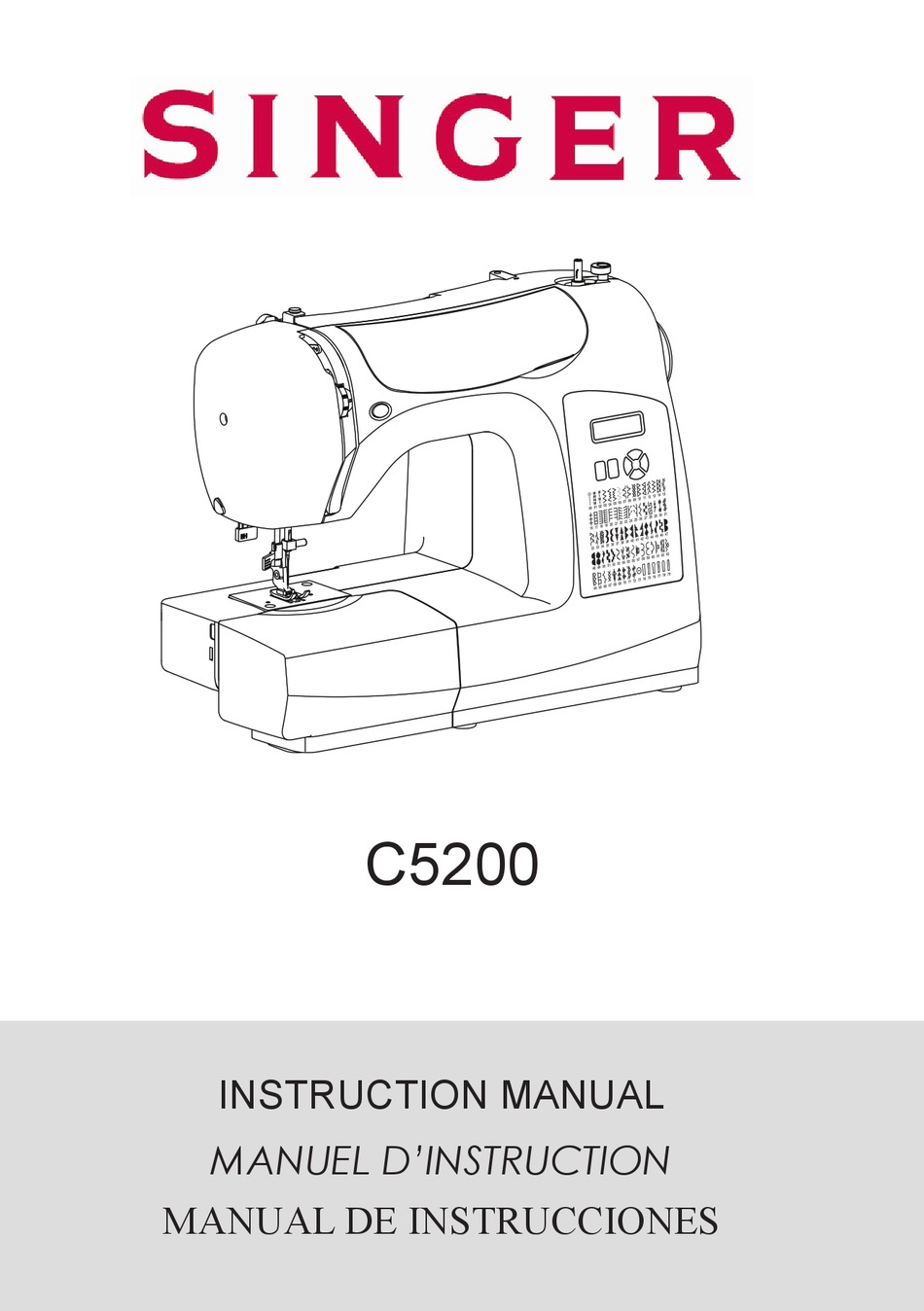 SINGER C5200 INSTRUCTION MANUAL Pdf Download ManualsLib