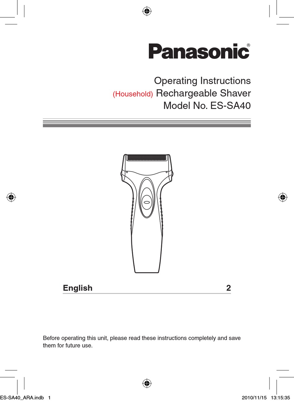 Produktbild von Original Panasonic Rasiererfolie Für ES-855S, ES-876, ES-SA40, SA-SA40 – Für Eine Glatte Rasur