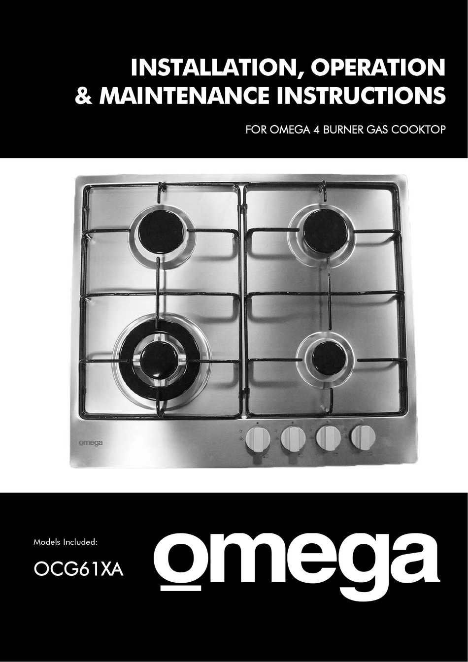 OMEGA OCG61XA INSTALLATION, OPERATION & MAINTENANCE INSTRUCTIONS MANUAL