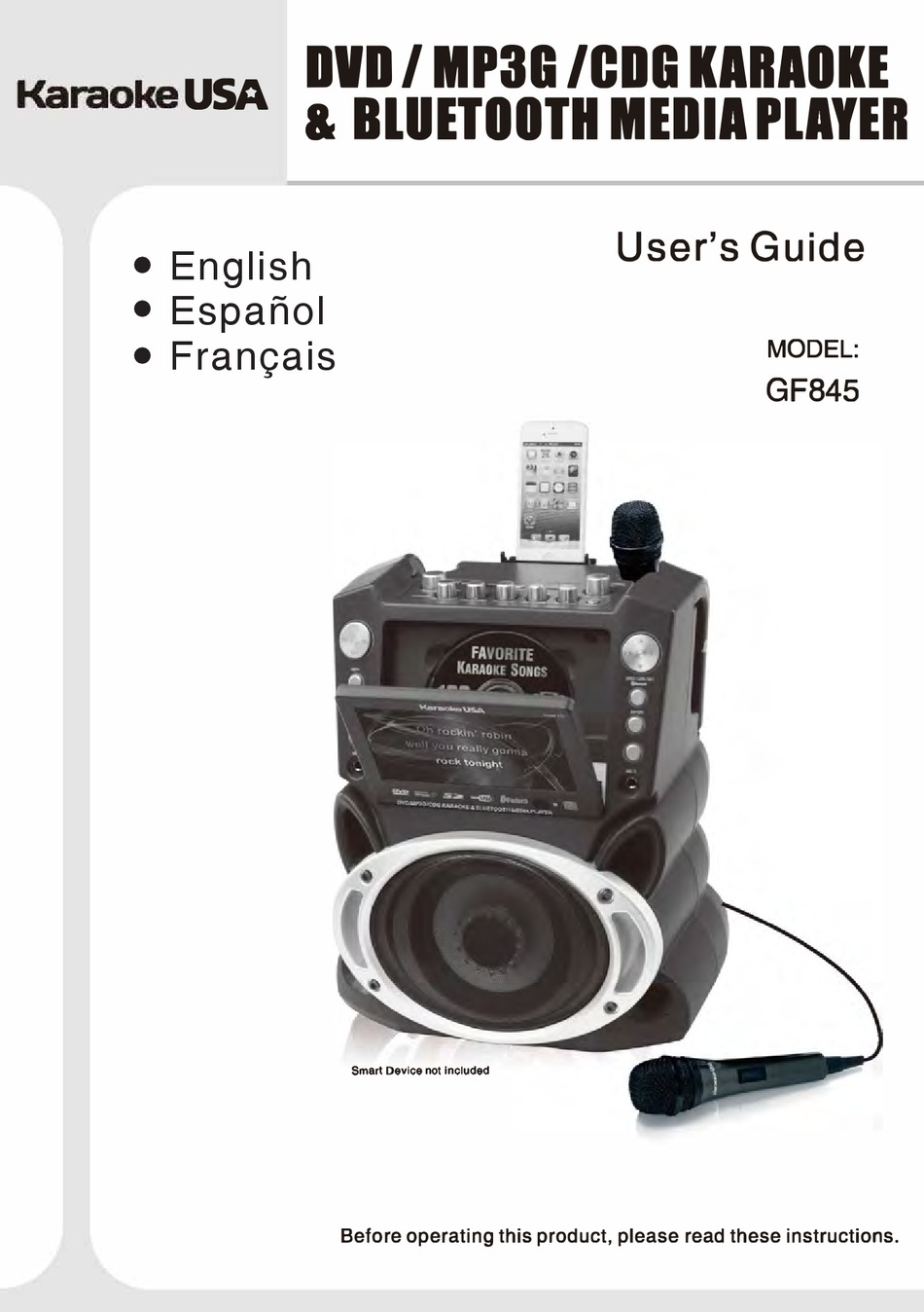 KARAOKE USA GF845 USER MANUAL Pdf Download ManualsLib
