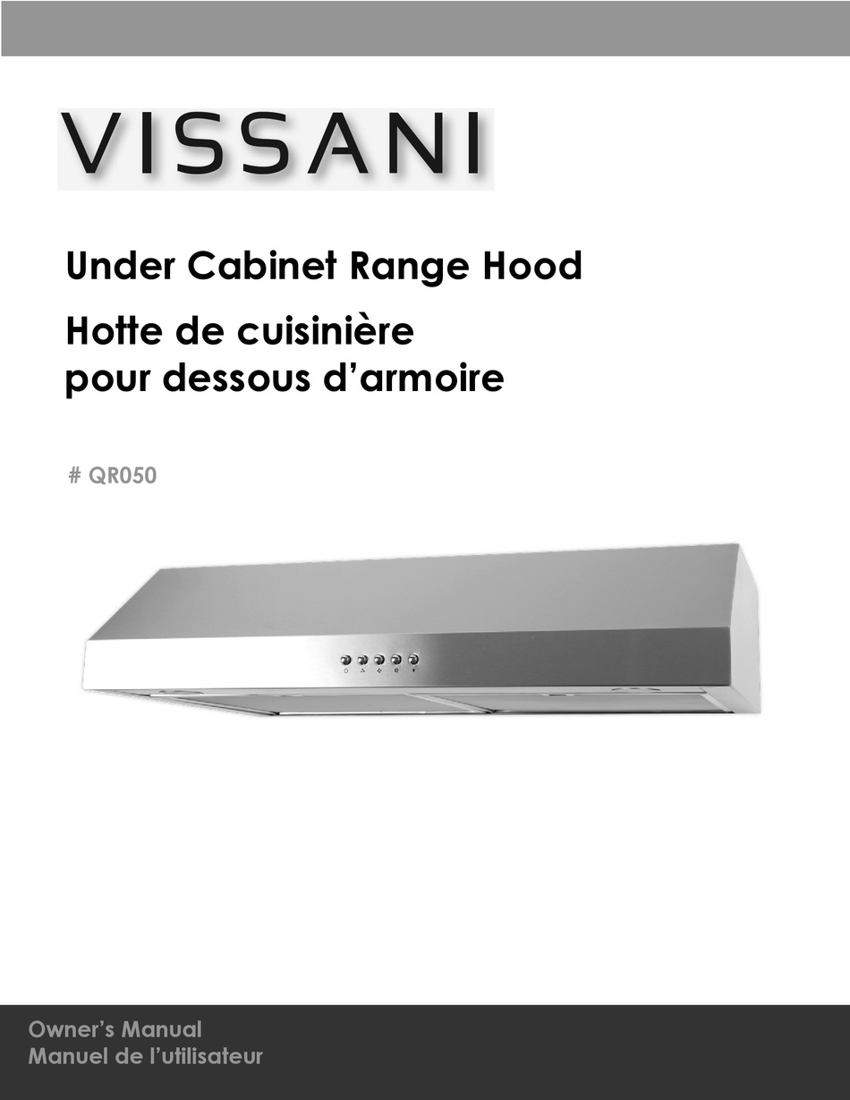 VISSANI QR050 OWNER'S MANUAL Pdf Download ManualsLib