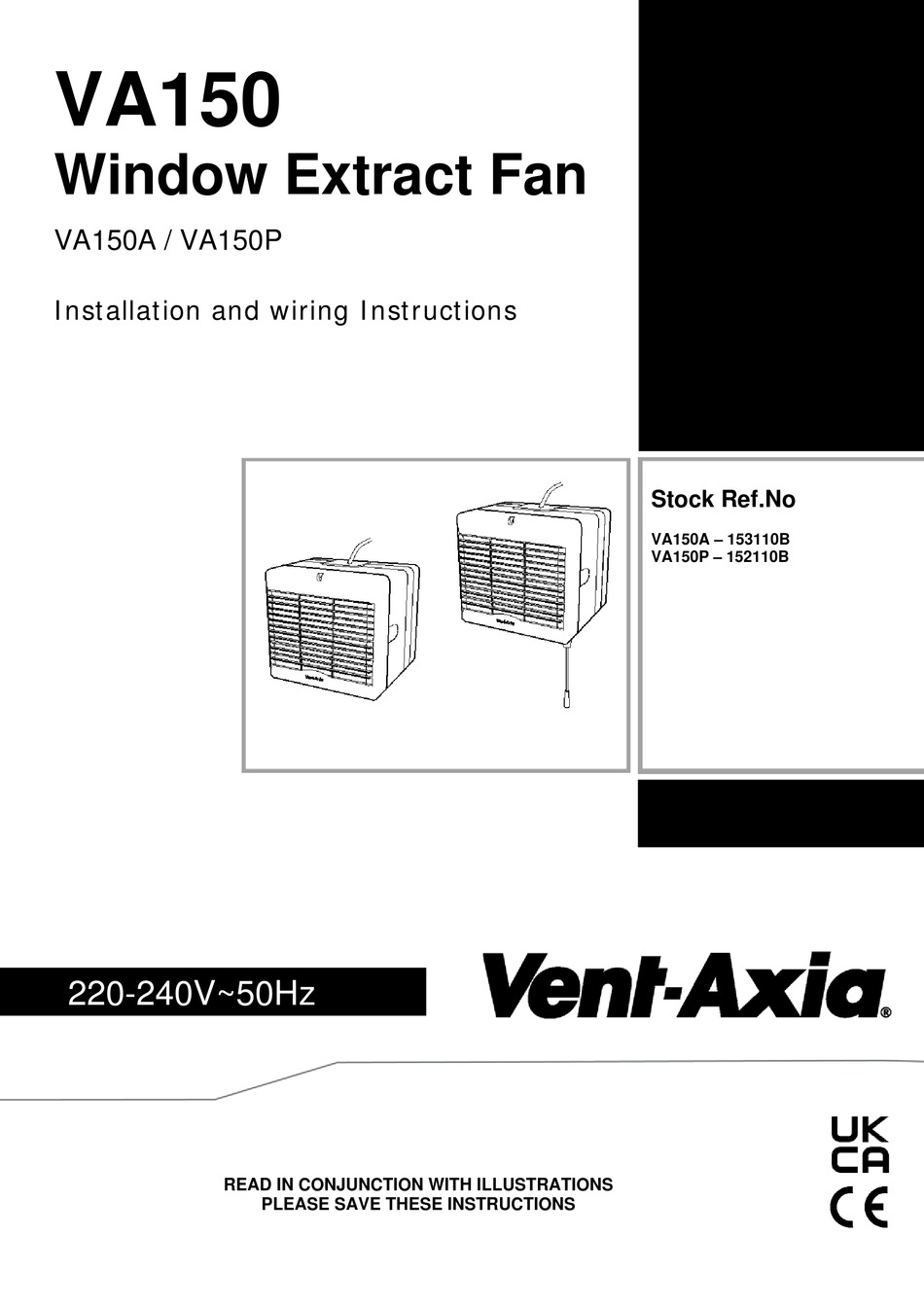 VENTAXIA VA150A INSTALLATION AND WIRING INSTRUCTIONS Pdf Download