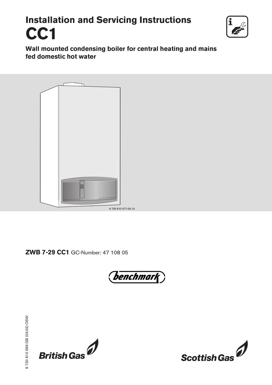 BENCHMARK ZWB 729 CC1 INSTALLATION AND SERVICING Pdf Download ManualsLib