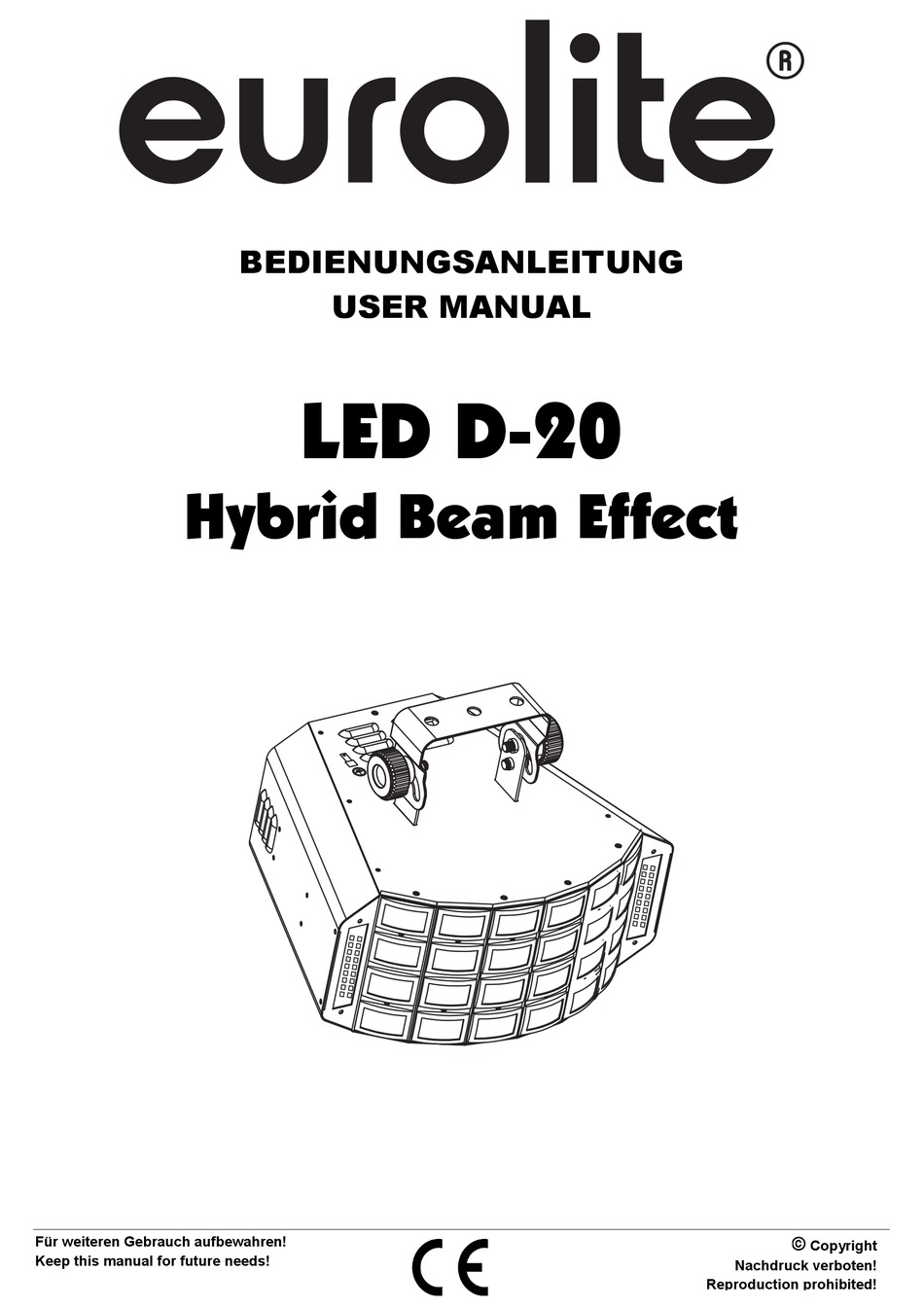 EUROLITE LED D-20 HYBRID BEAM EFFECT USER MANUAL Pdf Download | ManualsLib