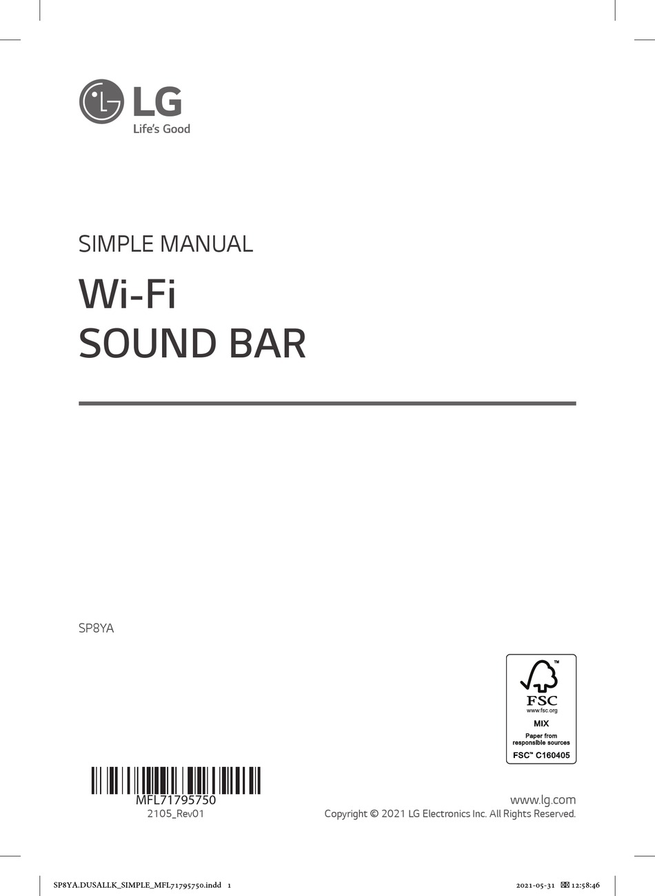 LG SP8YA SIMPLE MANUAL Pdf Download ManualsLib