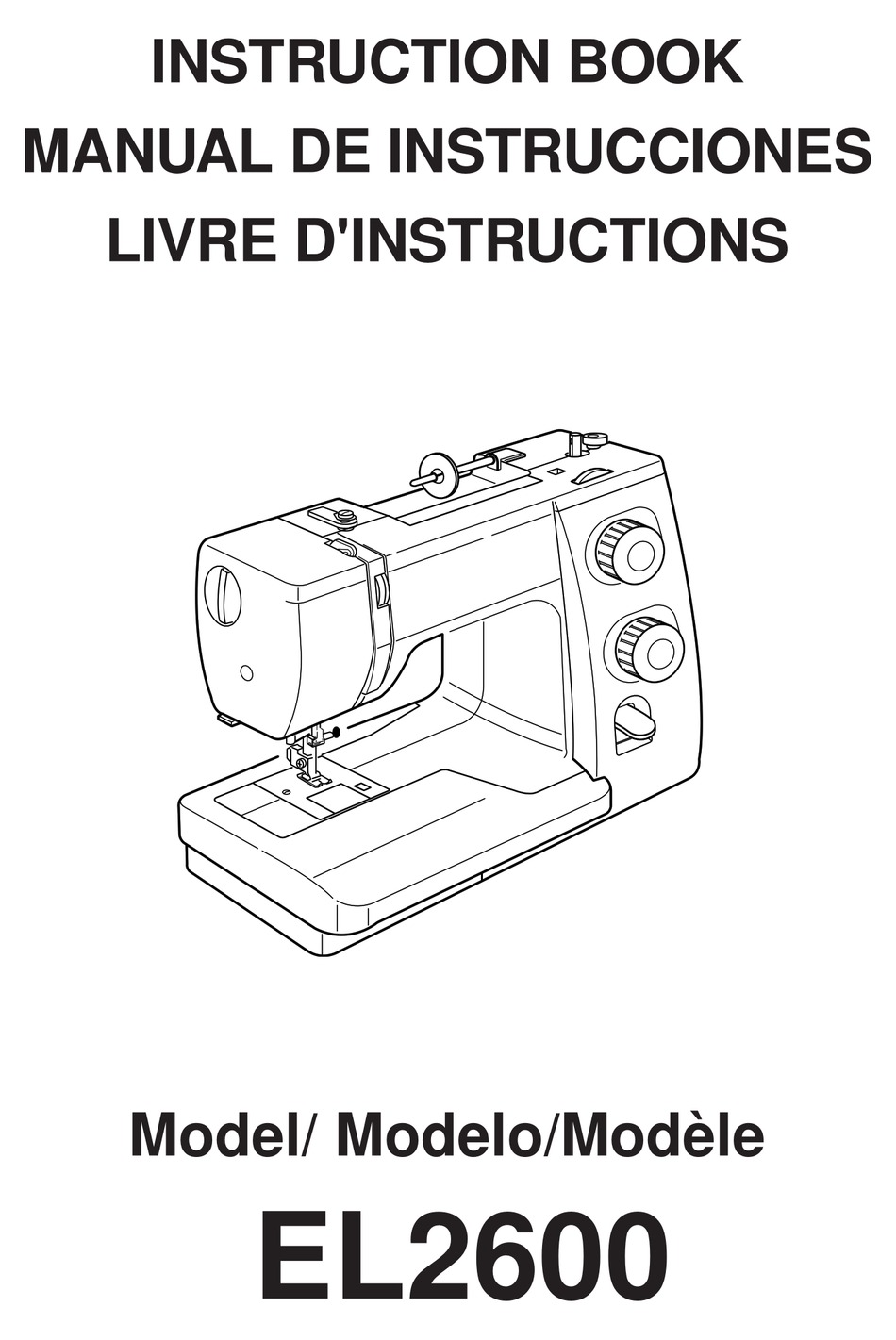 JANOME EL2600 INSTRUCTION BOOK Pdf Download ManualsLib