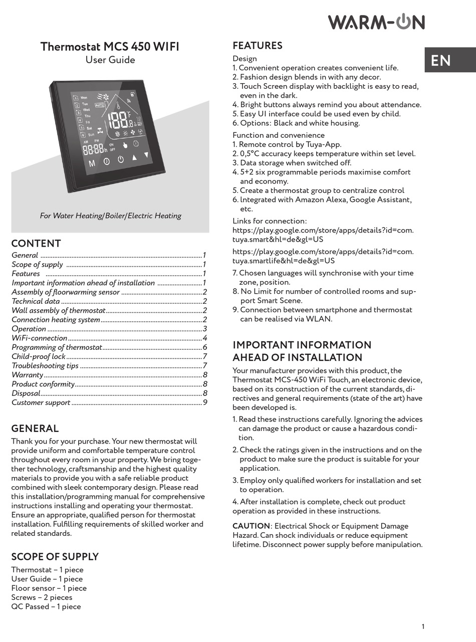 WARMON MCS 450 WIFI USER MANUAL Pdf Download ManualsLib