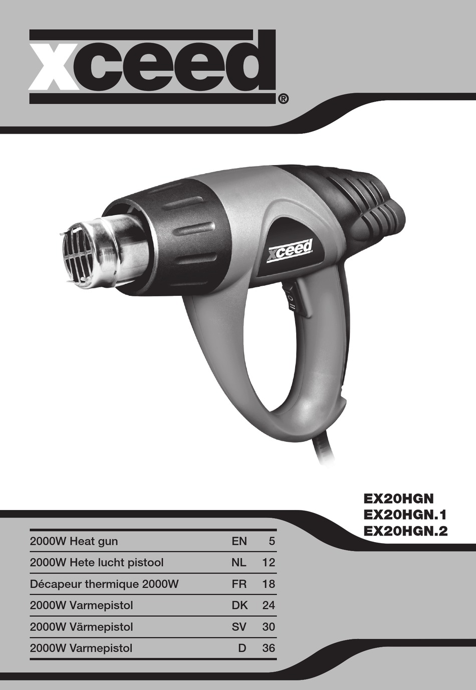XCEED EX20HGN ORIGINAL INSTRUCTIONS MANUAL Pdf Download ManualsLib