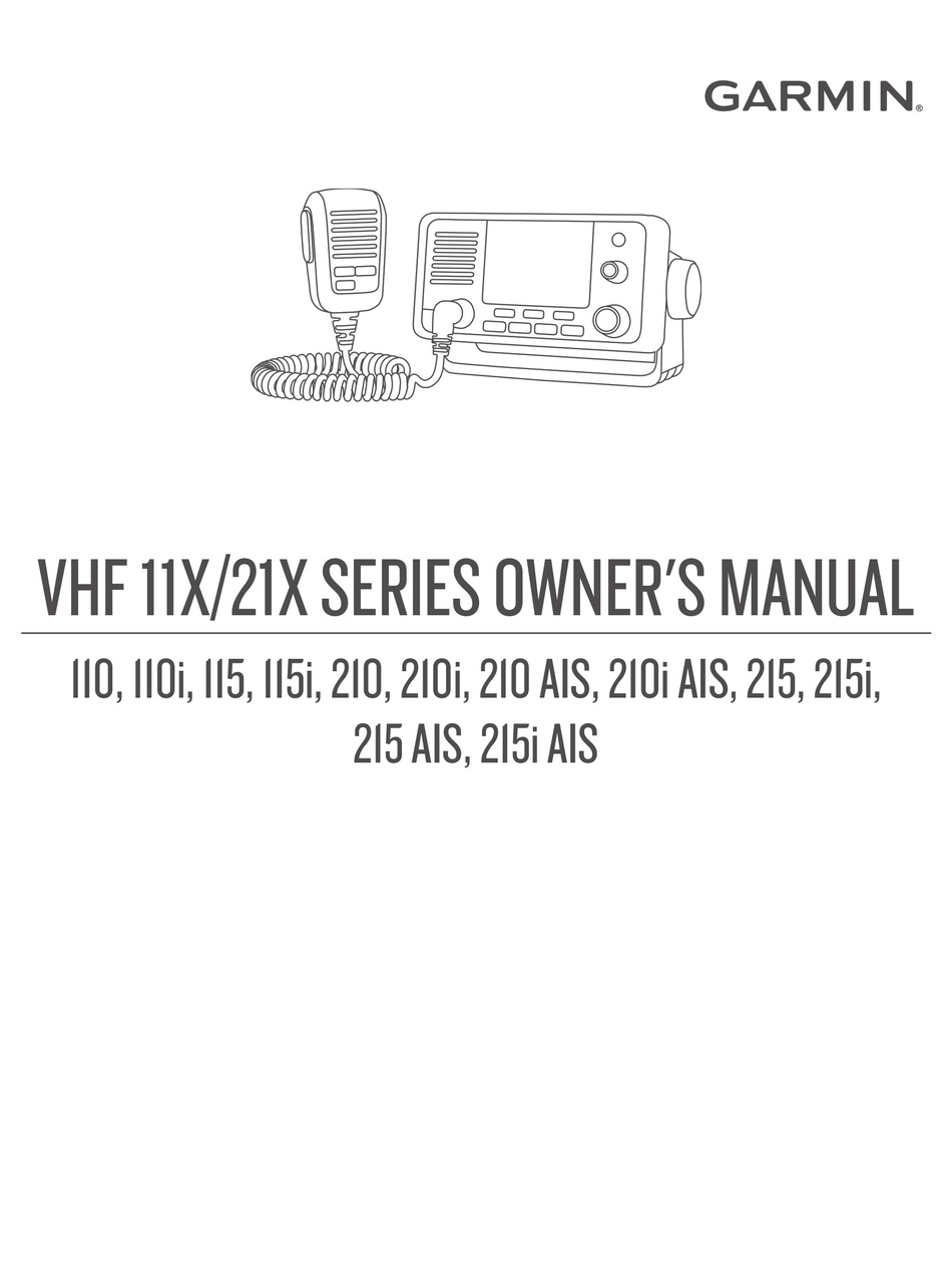 GARMIN VHF 11 SERIES OWNER'S MANUAL Pdf Download ManualsLib