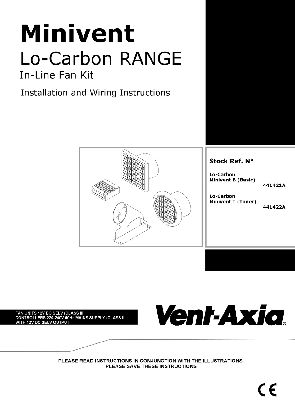 VENT-AXIA LO-CARBON MINIVENT B INSTALLATION AND WIRING INSTRUCTIONS Pdf ...