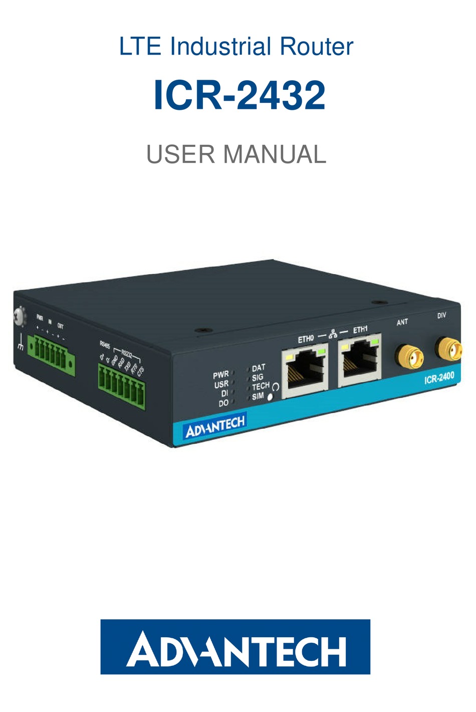 ADVANTECH ICR-2432 USER MANUAL Pdf Download | ManualsLib