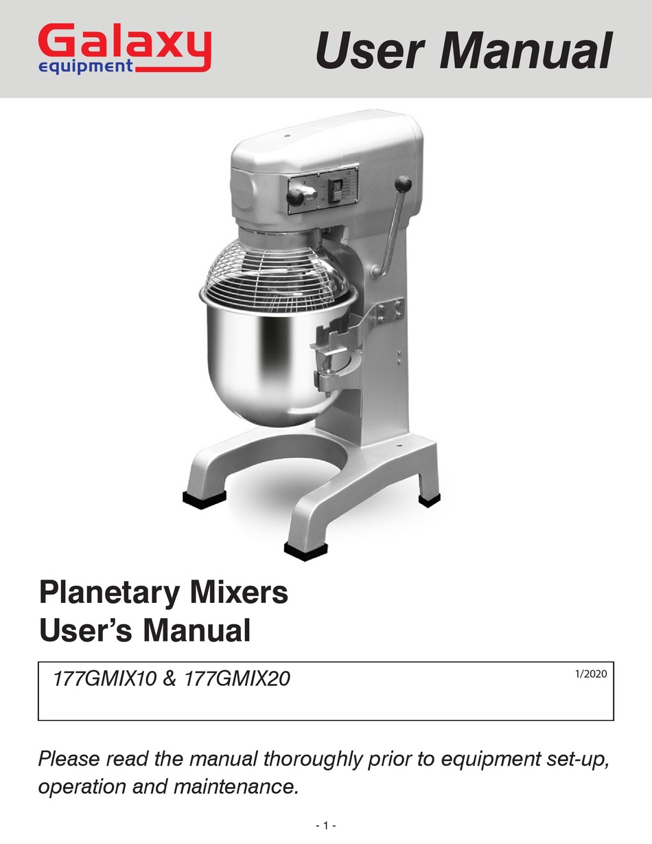 GALAXY EQUIPMENT 177GMIX10 USER MANUAL Pdf Download ManualsLib
