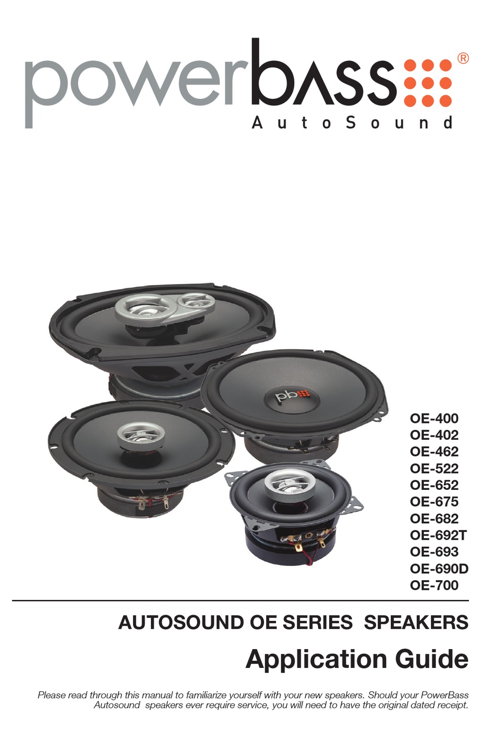 POWERBASS AUTOSOUND OE SERIES APPLICATION MANUAL Pdf Download ManualsLib